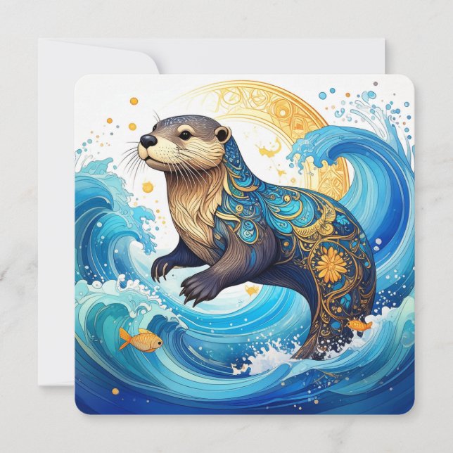 Cartão Otter King of Eilean Donan: Scottish Dratsie (Frente)