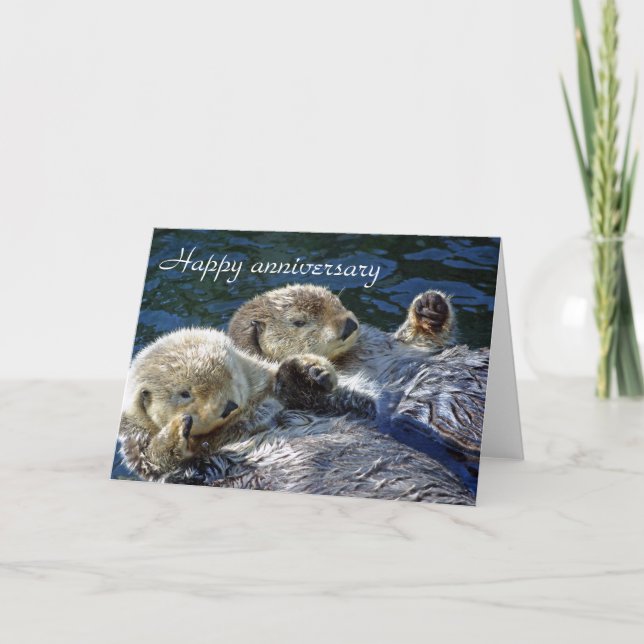 Cartão Otters anniversary card (Frente)