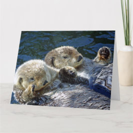 Cartão Otters big greeting card