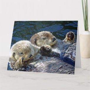 Cartão Otters big greeting card