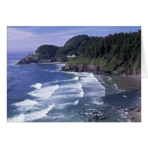 Cartão OU, Costa do Oregon, Farol de Heceta Head, em