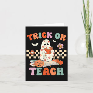 Cartão Ou Ensinar Professora De Ensino De Halloween Retro