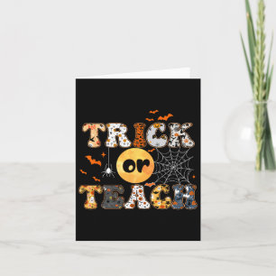 Cartão Ou Ensinar Professora De Ensino De Halloween Retro