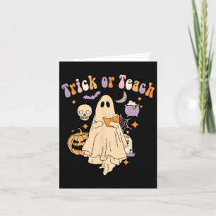Cartão Ou Ensinar Professora De Ensino De Halloween Retro