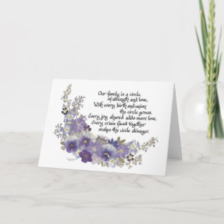 Cartão Our family is a circle card