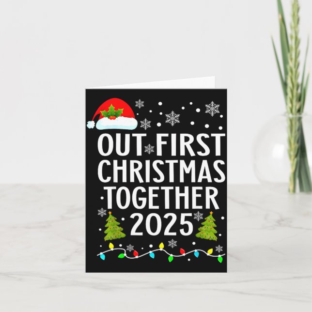 Cartão Our First Christmas Together 2025 Matching Christm (Frente)