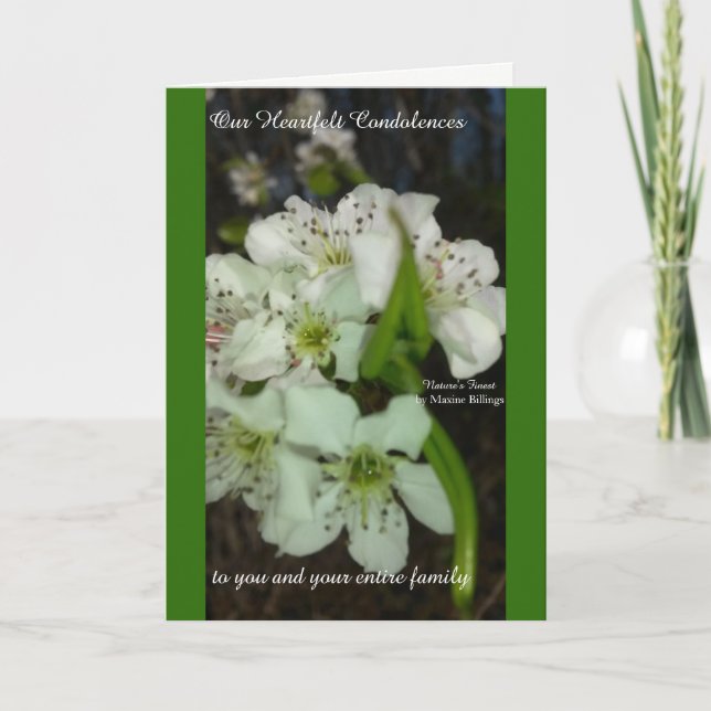 Cartão Our Heartfelt Condolences (Frente)