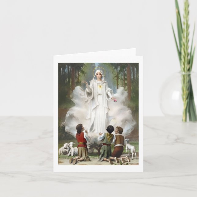 Cartão Our Lady of Fatima Greeting Card (Frente)
