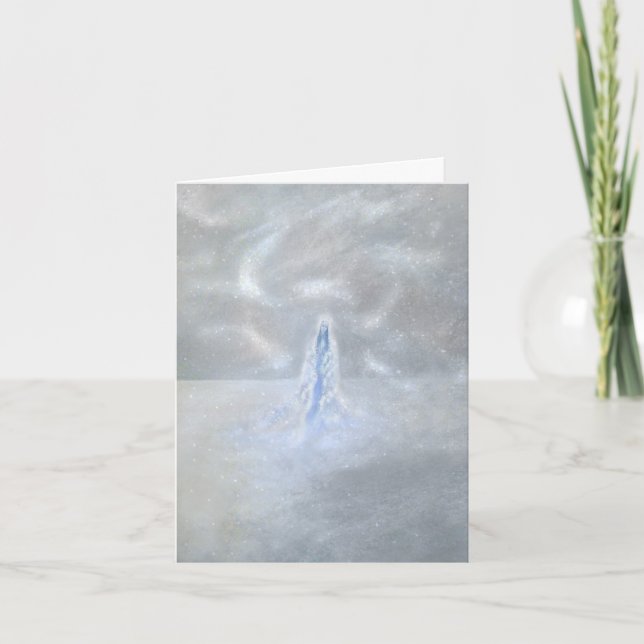 Cartão Our Lady of the Snows with Poem (Frente)