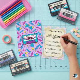 Cartão Our Love Playlist Vol 1 Retro 90s Music Lover V