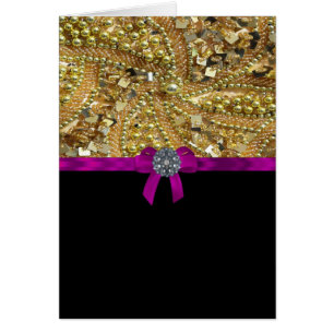 Cartão Ouro brilhante e preto