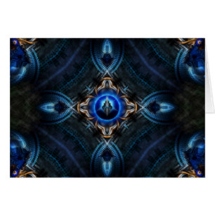 Cartão Ouro Caleidoscópio Azul