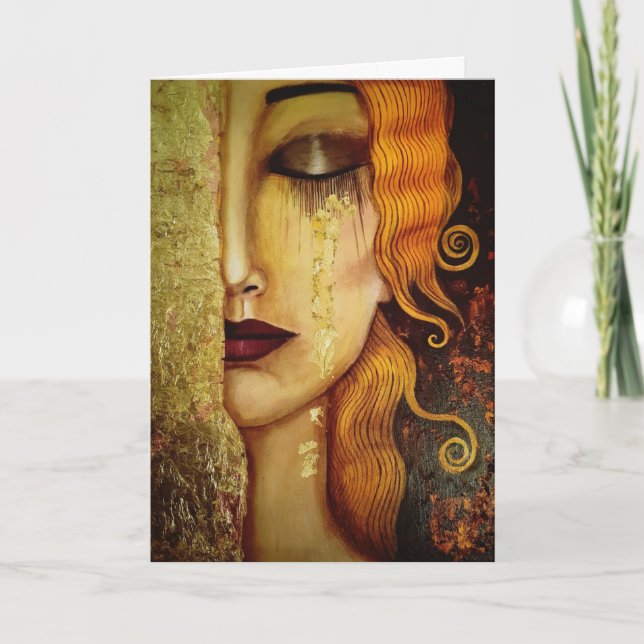 Cartão Ouro de aniversário atrasada (Frente)