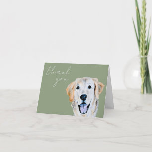 Cartão Ouro De Aquarelas - Sage De Cachorro Obrigado