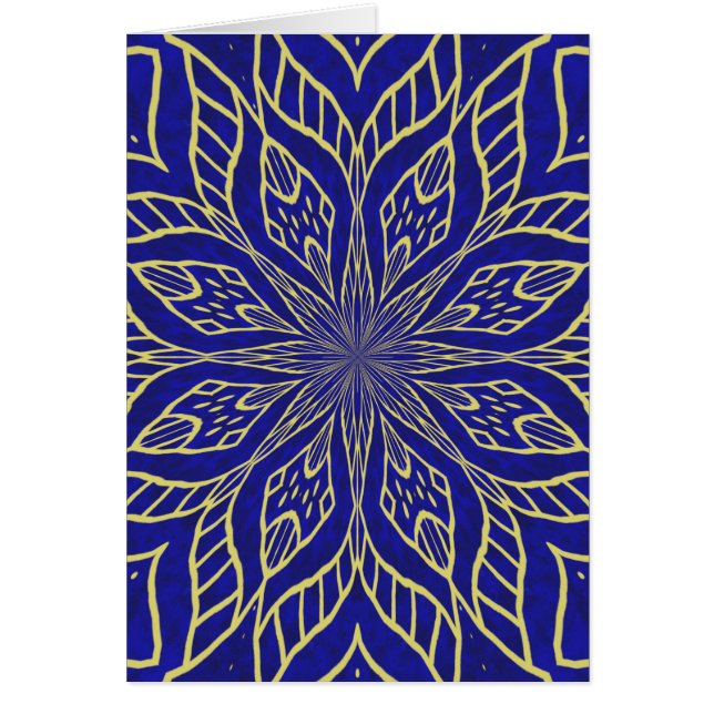 Cartão Ouro Flor Mandala (Frente)