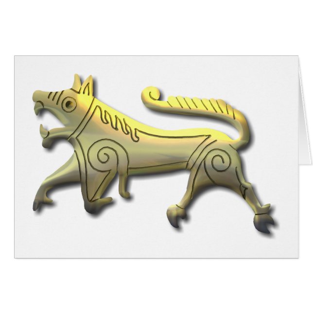 Cartão Ouro gravado em Vang Runestone (Frente Horizontal)