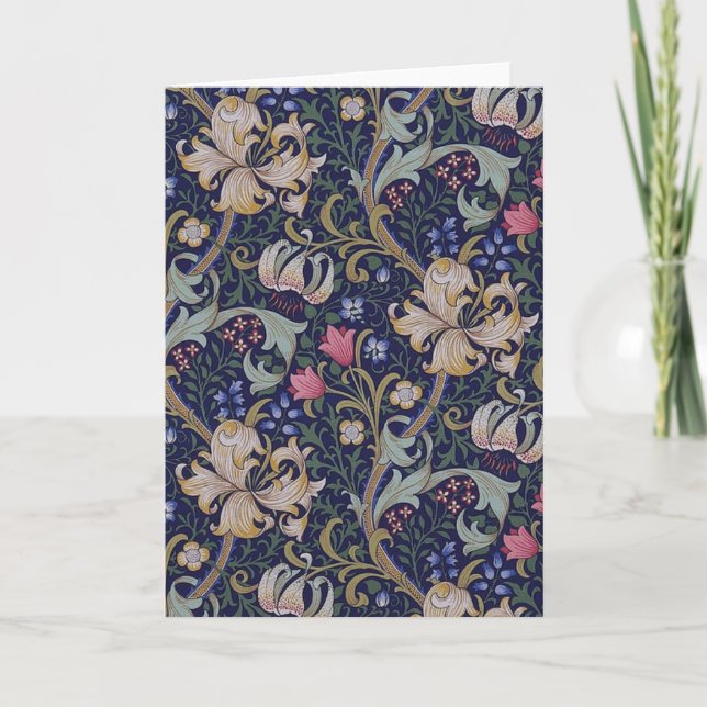 Cartão Ouro Lily, William Morris (Frente)