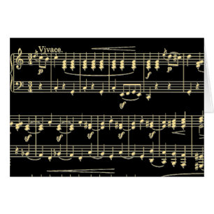 Cartão Ouro musical em preto