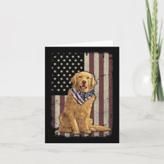 Cartão Ouro Retriever American Flag Bandana 4 De Julho