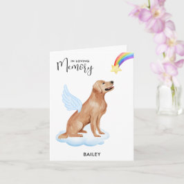 Cartão Ouro Retriever Angel Dog Pet Loss Simpatia