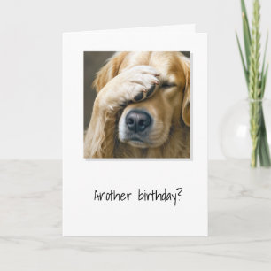 Cartão Ouro Retriever Envelhecendo Humor de Aniversário