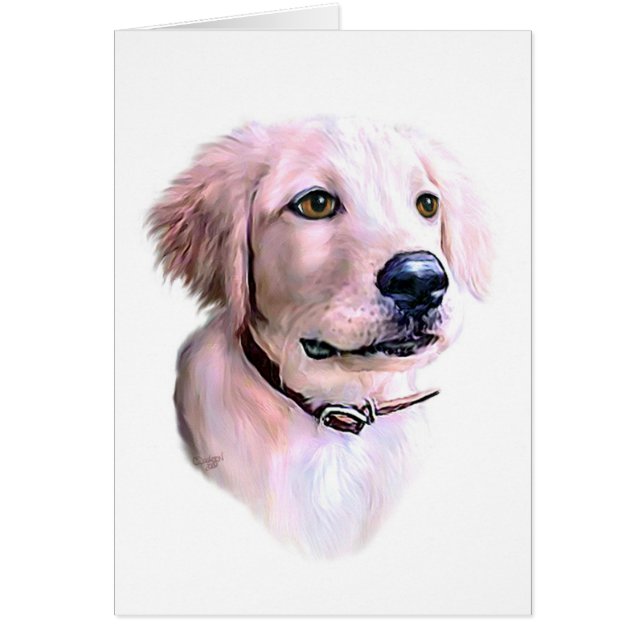 Cartão Ouro Retriever Puppy (Frente)