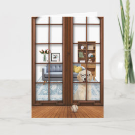 Cartão Ouro Retriever Puppy Miss You Card