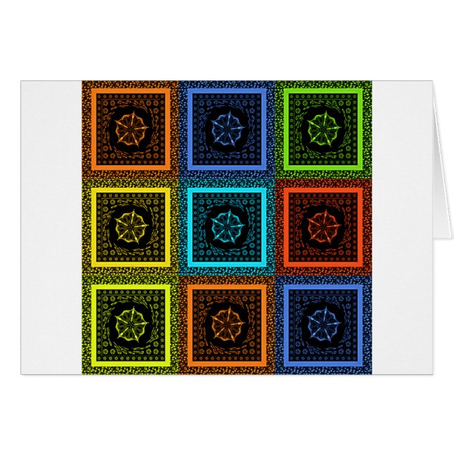 Cartão Ouro Vermelho Azul Masai Verde Cores Tradicionais (Frente Horizontal)