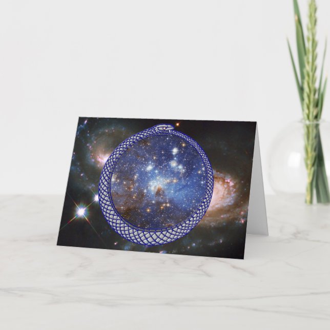 Cartão Ouroboros Galaxy - Greeting Card (Frente)