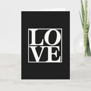 Cartão Ousado de Amor Minimalista