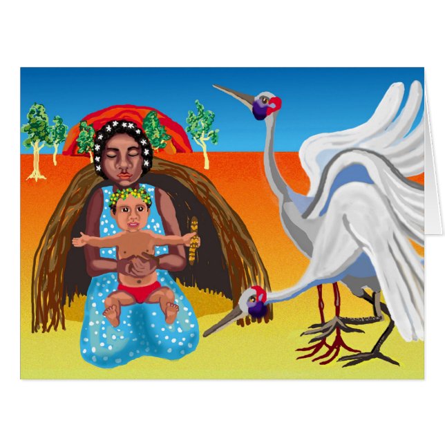 Cartão Outback australiano Natividade (Frente horizontal)