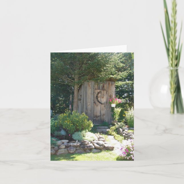 Cartão Outhouse in Maine (Frente)