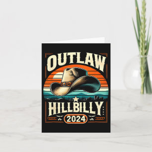 Cartão Outlaw Hillbilly 2024 Dia das Eleições Norte-Ameri