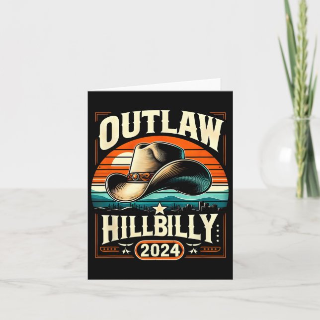 Cartão Outlaw Hillbilly 2024 Dia das Eleições Norte-Ameri (Frente)