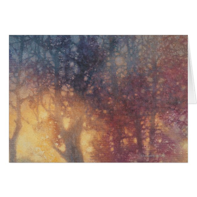 Cartão Outono colorido (Frente Horizontal)