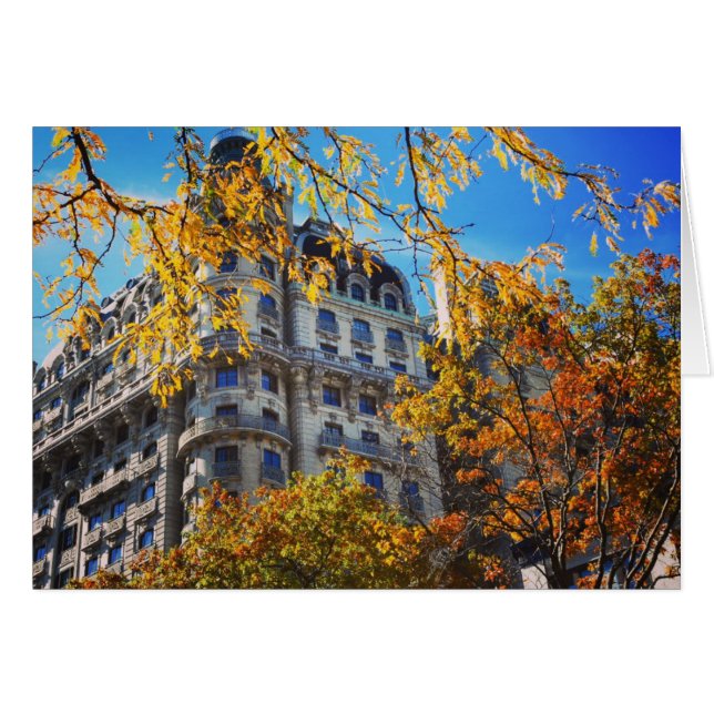 Cartão outono da arquitetura superior do lado oeste do No (Frente Horizontal)
