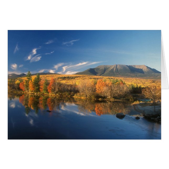 Cartão outono de Monte Katahdin (Frente Horizontal)