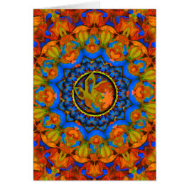 Cartão outono do K185 no Abstrato azul