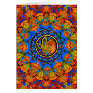 Cartão outono do K185 no Abstrato azul