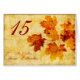 Cartão outono do outono folhas mesa de casamento (Frente horizontal)
