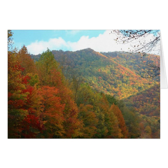 Cartão Outono em Appalachia (Frente horizontal)