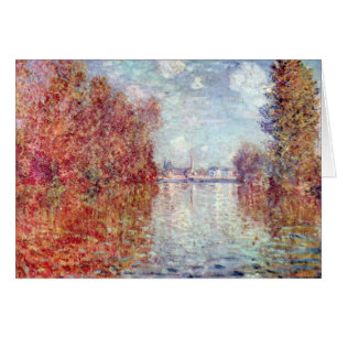 Cartão Outono em Argenteuil por Claude Monet