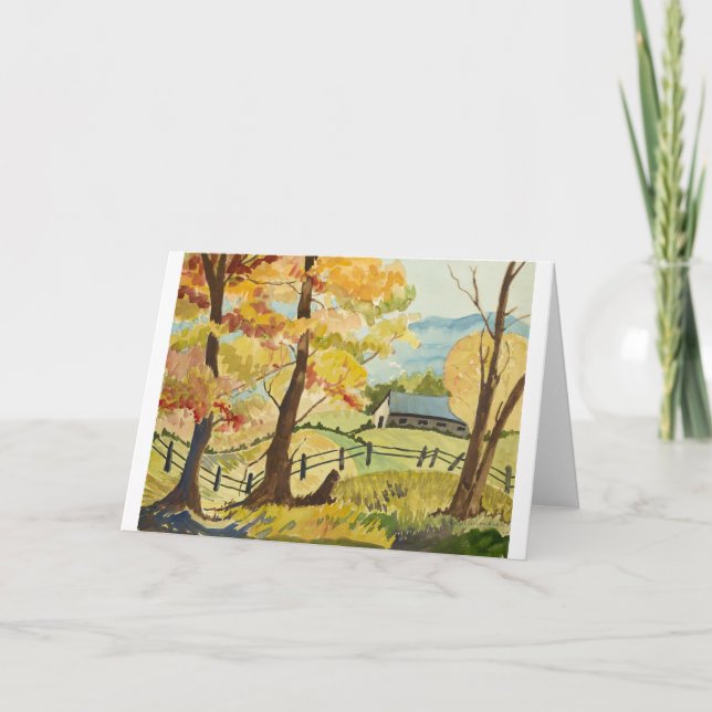 Cartão Outono na Fazenda (Frente)