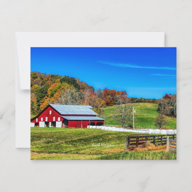 Cartão Outono na Virgínia Ocidental (Frente)