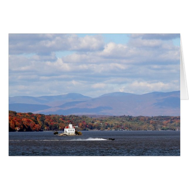 Cartão Outono no rio (Frente Horizontal)