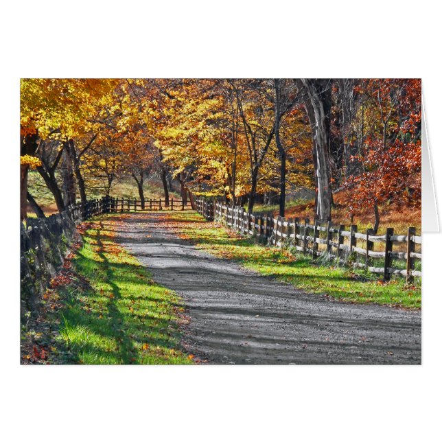 Cartão Outono Rural (Frente Horizontal)