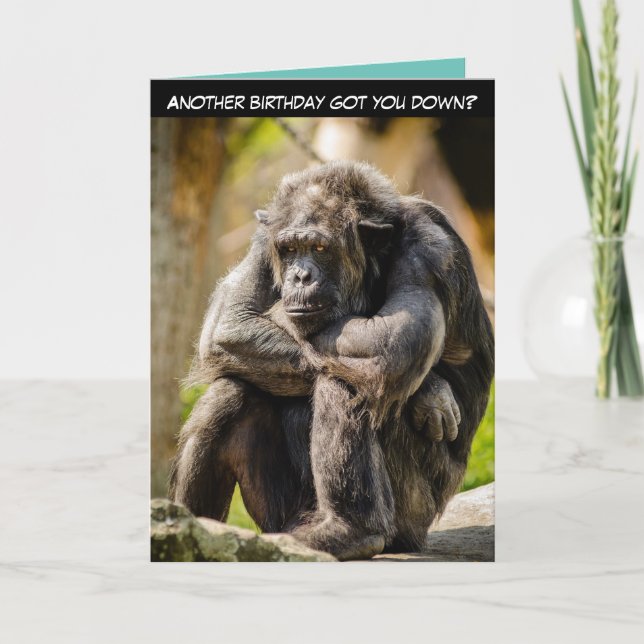 Cartão "Outro aniversário te fez descer?" (Frente)