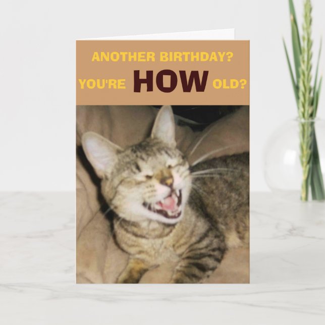 CARTÃO OUTRO ANIVERSÁRIO? VOCÊ É QUANTO VELHO? (Frente)
