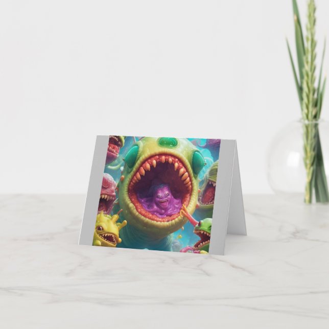 Cartão Outros desejos do mundo: Bizarro aniversário da Al (Frente)