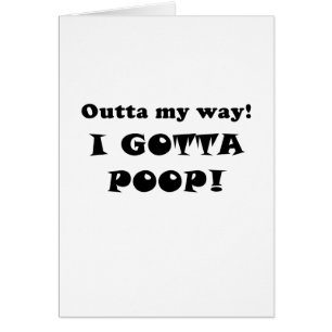 Cartão Outta minha maneira que eu obtive ao tombadilho